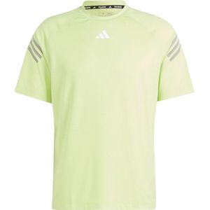 Adidas train icons 3-stripes training t-shirt in de kleur groen.