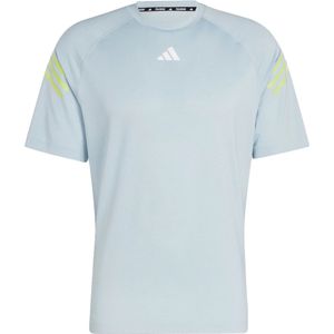 Adidas train icons 3-stripes training t-shirt in de kleur grijs.