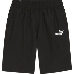 Puma essential woven cargo short in de kleur zwart.