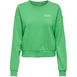 Only play mae loose sweater in de kleur groen.