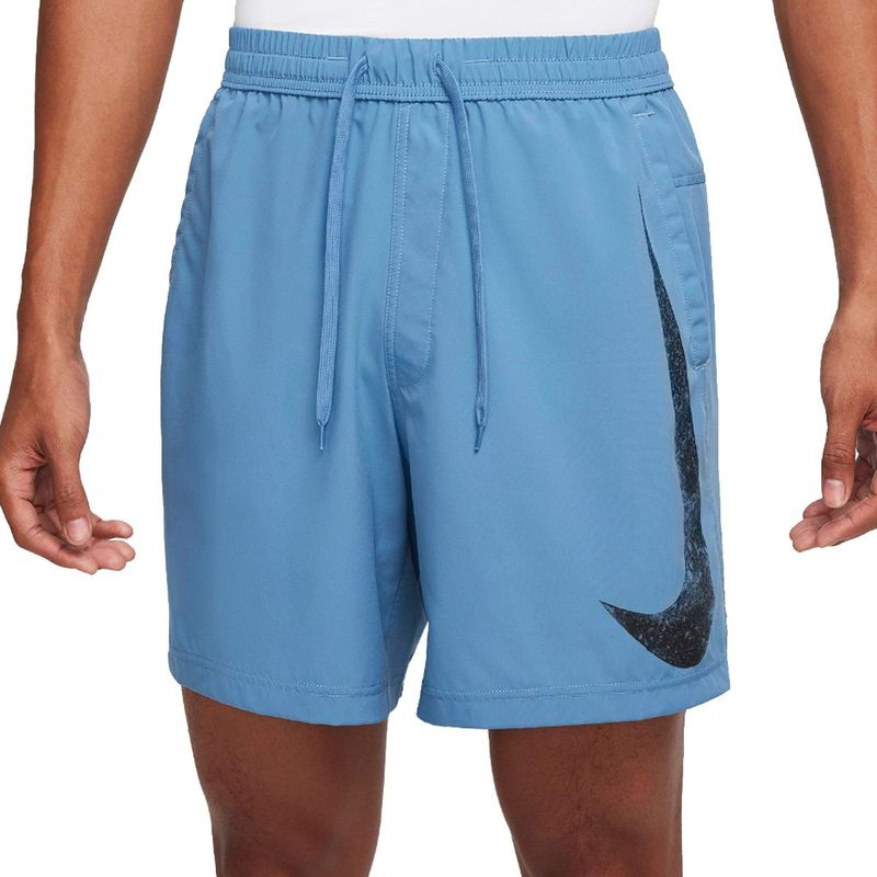 Nike form swoosh mens dri-fit short in de kleur blauw.