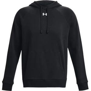 Under armour rival fleece hoodie in de kleur zwart.