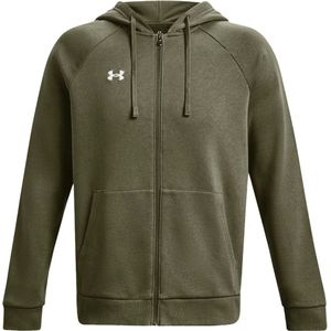 Under armour rival fleece full-zip hoodie in de kleur groen.