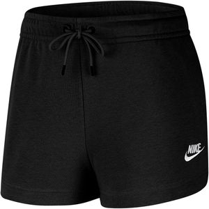 Nike essential french terry short in de kleur zwart.