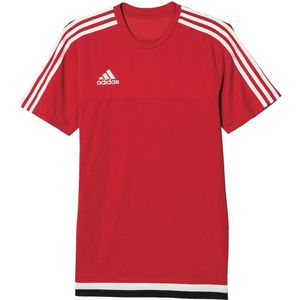 Adidas adidas tiro shirt rd in de kleur rood/wit.