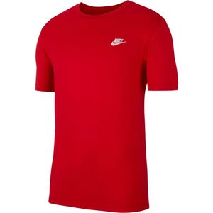 Nike sportswear club t-shirt in de kleur rood.