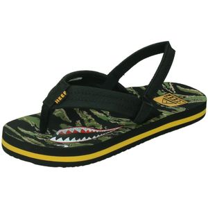 Reef ahi tiger shark teenslipper in de kleur zwart.