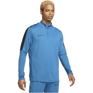 Nike dri-fit academy global 1/4-zip top in de kleur blauw.