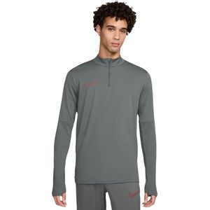 Nike dri-fit academy global 1/4-zip top in de kleur grijs.