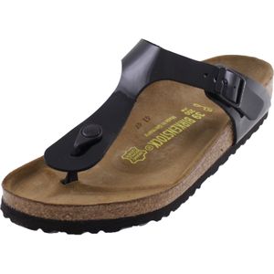 Birkenstock gizeh slipper in de kleur zwart.