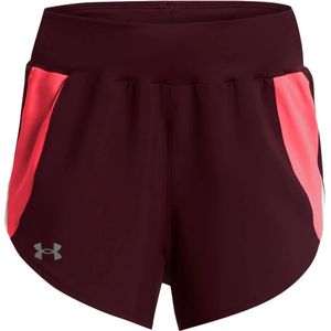 Under armour fly-by elite high-rise short in de kleur rood.