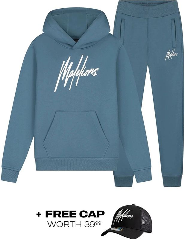 Malelions Kids Essentials Tracksuit - Teal 2-92