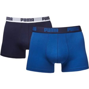 Puma basic boxer 2-pack in de kleur blauw.