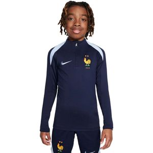 Frankrijk dri-fit voetbaltop in de kleur marine.