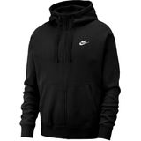 Nike sportswear club fleece full-zip hoodie in de kleur zwart.