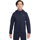 Nike tech fleece full-zip hoodie junior in de kleur blauw.