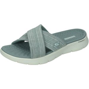Skechers go walk flex sandaal in de kleur grijs.