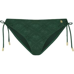 Beachlife embroidery strik bikinibroekje in de kleur groen.