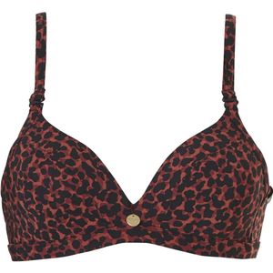 Ten cate triangel bikinitop in de kleur bruin/zwart.