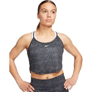Nike dri-fit one crop tank top in de kleur zwart.