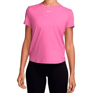 Nike w nk one classic df ss top wt in de kleur roze.
