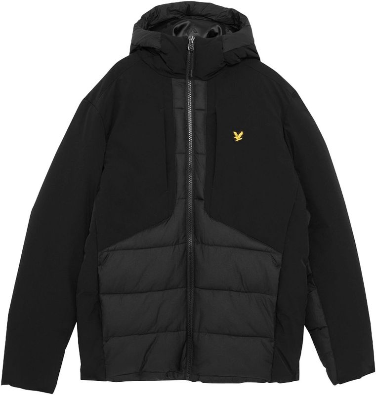 Lyle & Scott - Sports Hybrid Puffer Jacket - Zwart - Winterjas