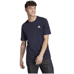 Adidas essentials single jersey geborduurd small logo t-shirt in de kleur marine.