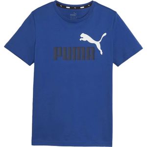 Puma essentials+ 2 col logo t-shirt in de kleur blauw.