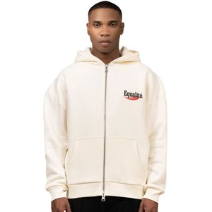 Equalitã© tyrza oversized full zip hoodie in de kleur ecru.