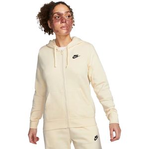 Nike sportswear club fleece full-zip hoodie in de kleur wit.