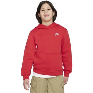 Nike sportswear club fleece hoodie in de kleur rood.