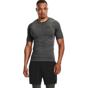 Under armour heatgear compressie t-shirt in de kleur grijs.