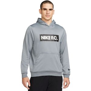 Nike dri-fit f.c. Libero hoodie in de kleur grijs.