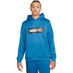Nike dri-fit f.c. Libero hoodie in de kleur blauw.
