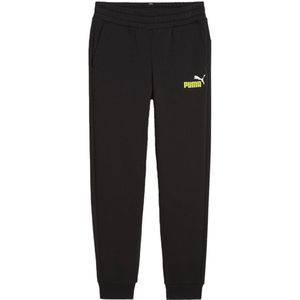 Puma essential 2 color logo joggingbroek in de kleur zwart.