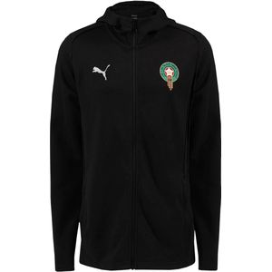 Marokko teamfinal casual hooded jacket in de kleur zwart.