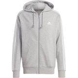 Adidas essentials french terry 3-stripes hoodie in de kleur grijs.