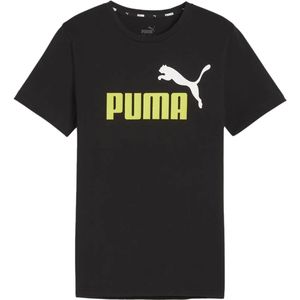 Puma essential +2 col logo t-shirt in de kleur zwart.