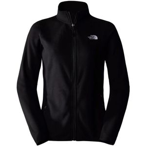 The north face 100 glacier full-zip fleece hoodie in de kleur zwart.