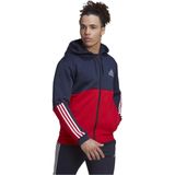 Adidas essentials colorblock fleece hoodie in de kleur marine.