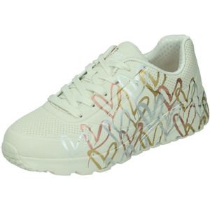 Skechers uno lite-metallic love in de kleur zwart/goud.