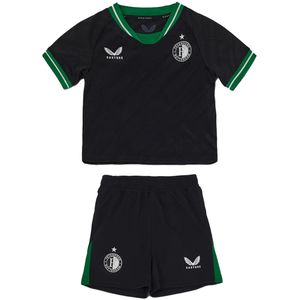 Feyenoord minikit uit 2024-2025 in de kleur zwart.