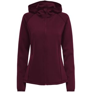 Only play cara ls hood zip vest in de kleur bordeaux.