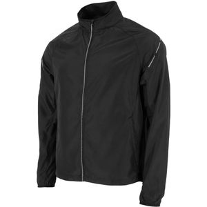 Stanno functionals running jacket in de kleur zwart.
