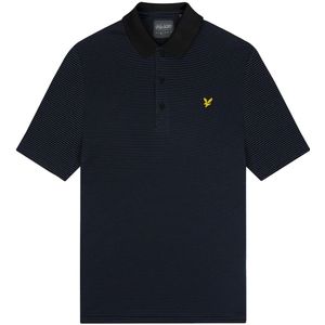 Lyle & scott golf microstripe polo in de kleur marine.