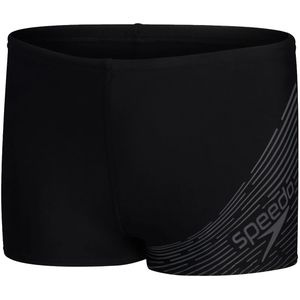 Speedo eco medley logo zwemboxer in de kleur zwart.