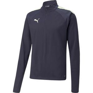 Puma teamliga 1/4-zip top in de kleur marine.