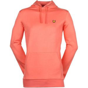 Lyle & scott fly fleece hoodie in de kleur oranje.