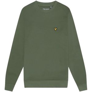 Lyle & scott crew neck fly fleece in de kleur groen.