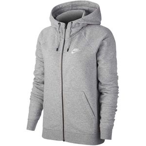 Nike essential fleece full-zip hoodie in de kleur grijs.